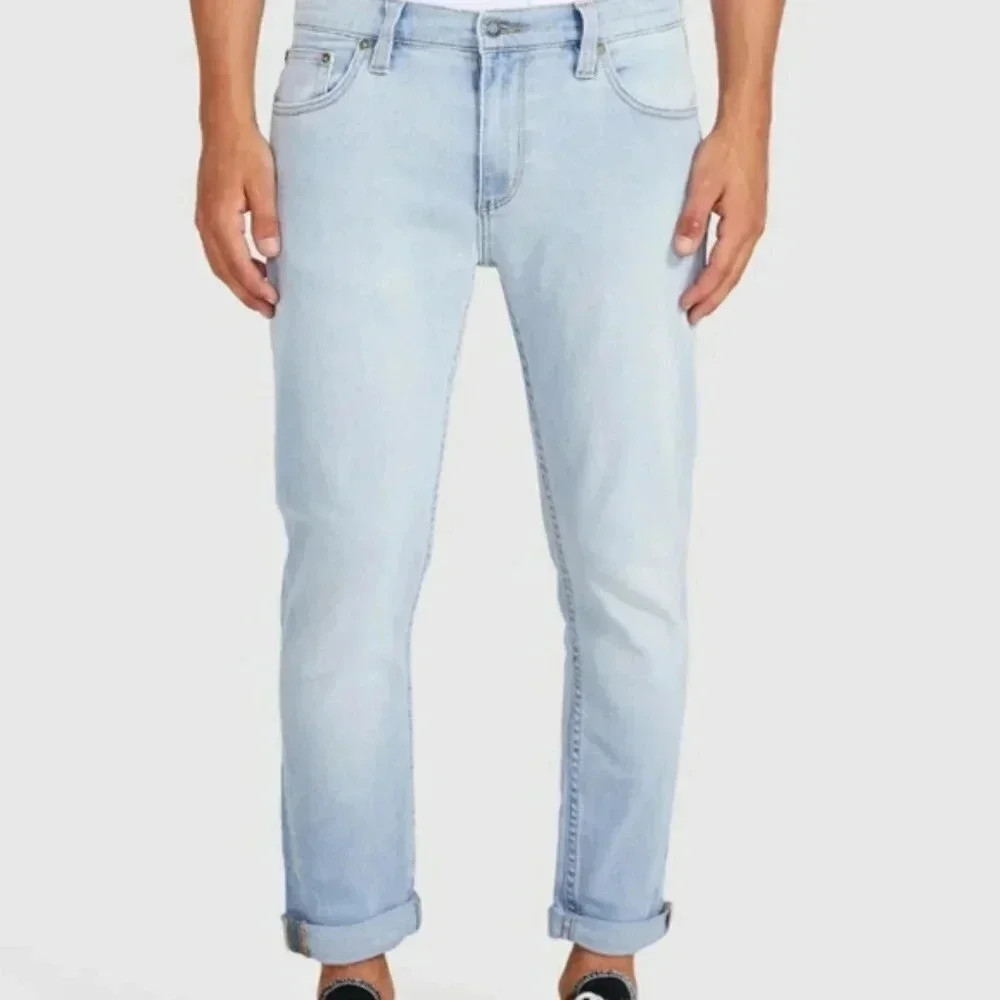 Rollas' Rollies Slim Rolled Dark Wash Blue Skinny Jeans
